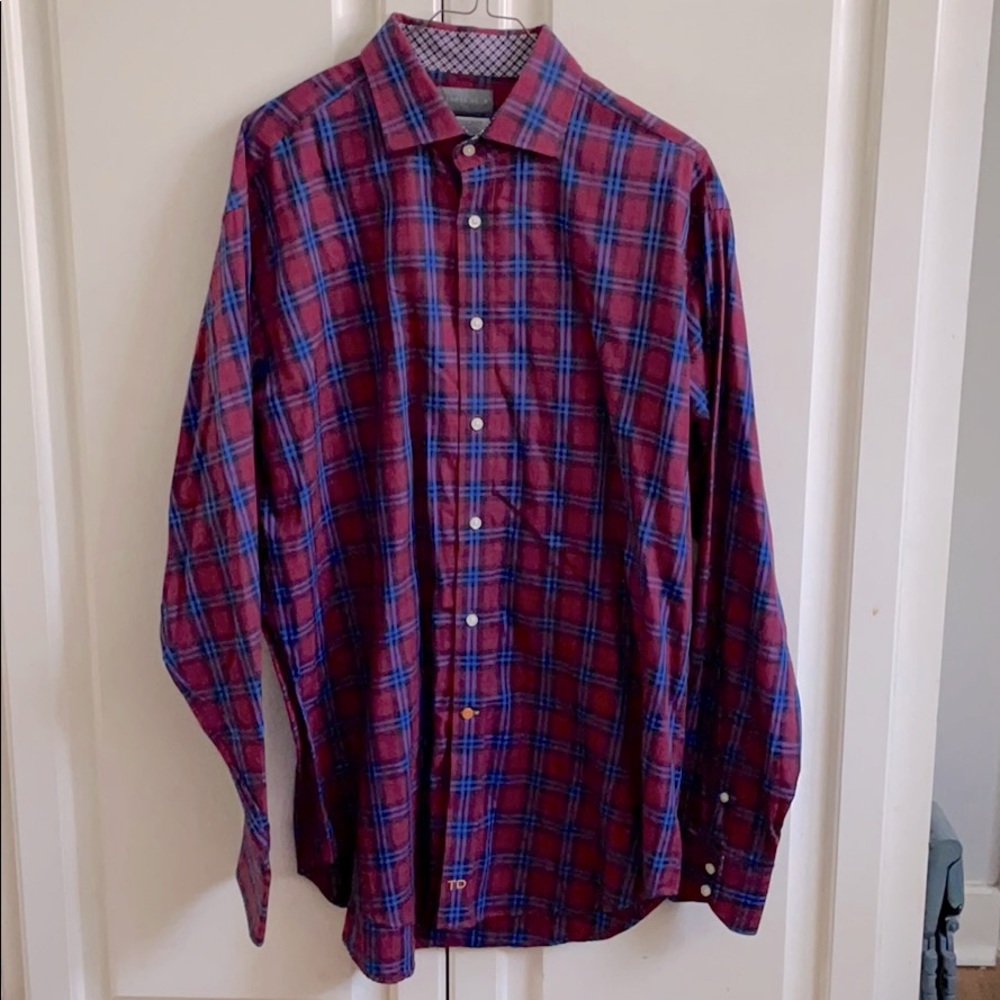 Thomas Dean long sleeve button down shirt